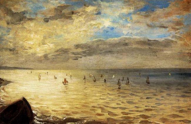 Eugene Delacroix The Sea from the Heights of Dieppe Sweden oil painting art